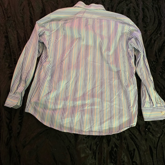 Robert Graham Striped Button Down Long Sleeve Shirt Men’s Size L - Picture 6 of 7